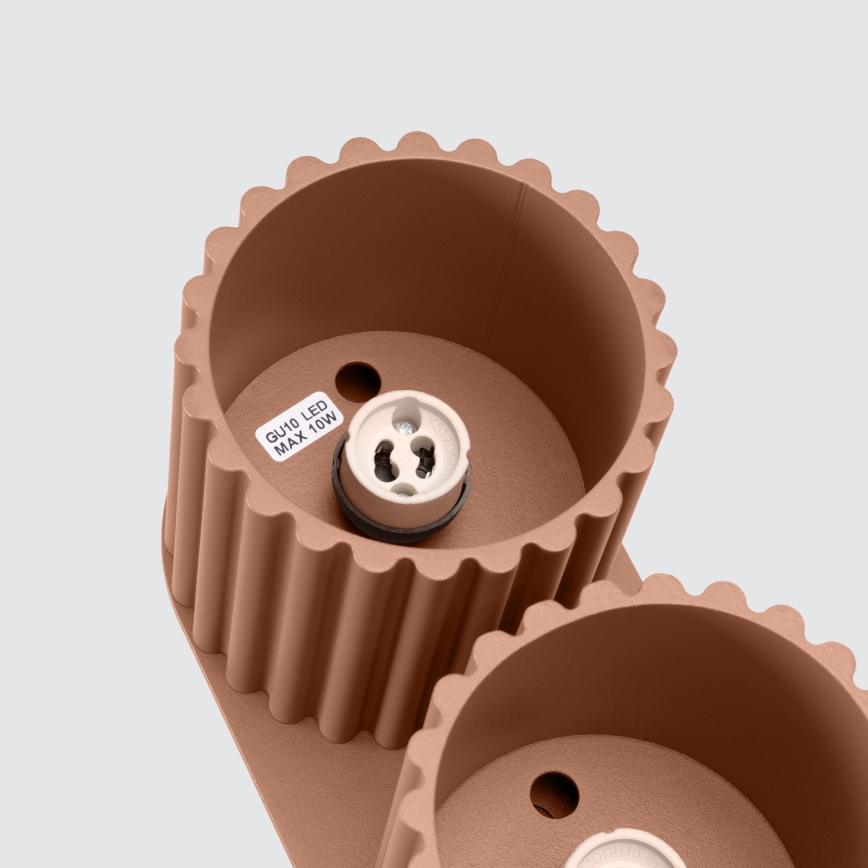 AURA 2x GU10/10W/230V Spotlight, Brown