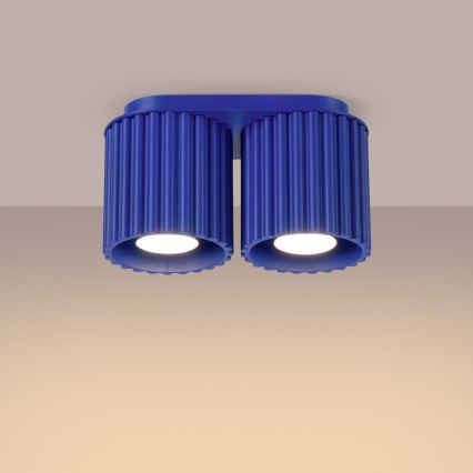 AURA spotlight 2xGU10/10W/230V blue