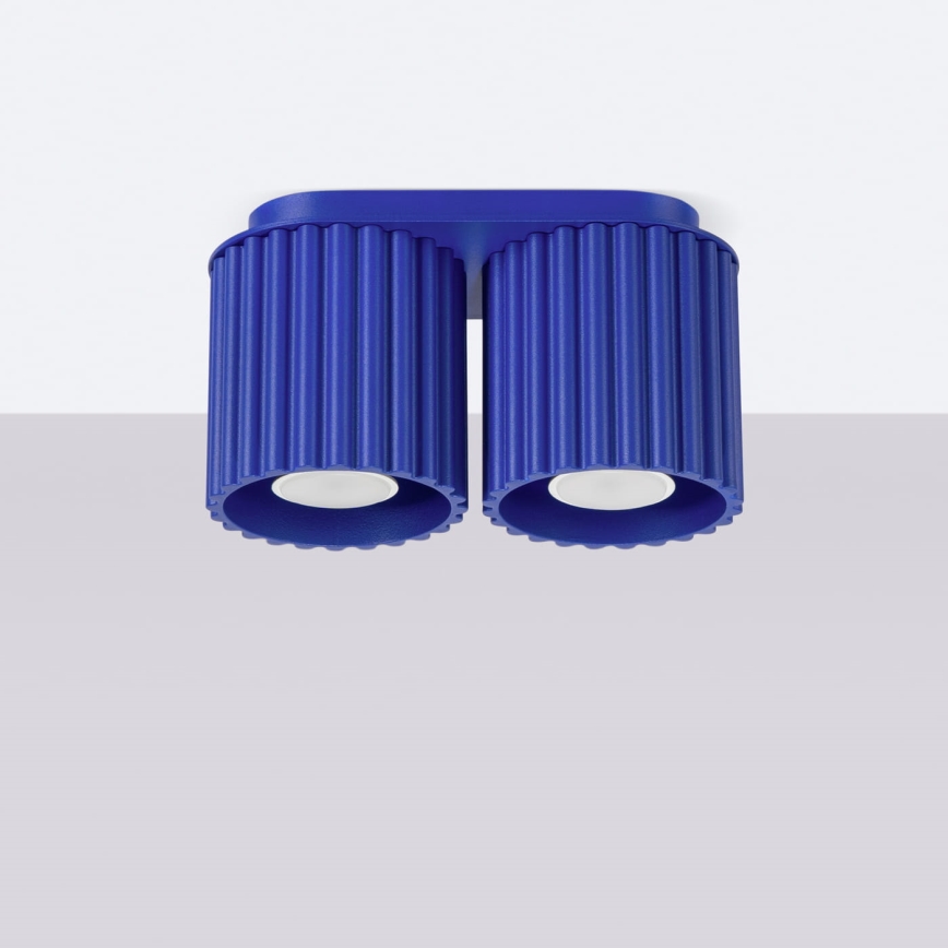 AURA spotlight 2xGU10/10W/230V blue