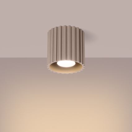AURA spotlight 1xGU10/10W/230V Ø 10 cm taupe