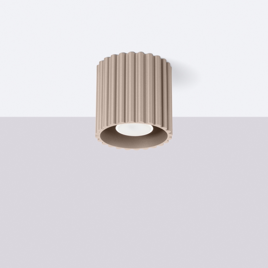 AURA spotlight 1xGU10/10W/230V Ø 10 cm taupe