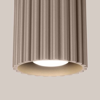 AURA spotlight 1xGU10/10W/230V Ø 10 cm taupe
