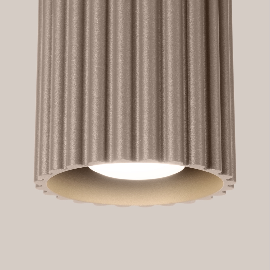 AURA spotlight 1xGU10/10W/230V Ø 10 cm taupe