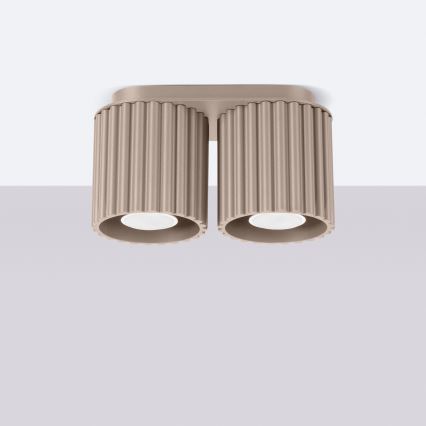 AURA spotlight 2xGU10/10W/230V taupe