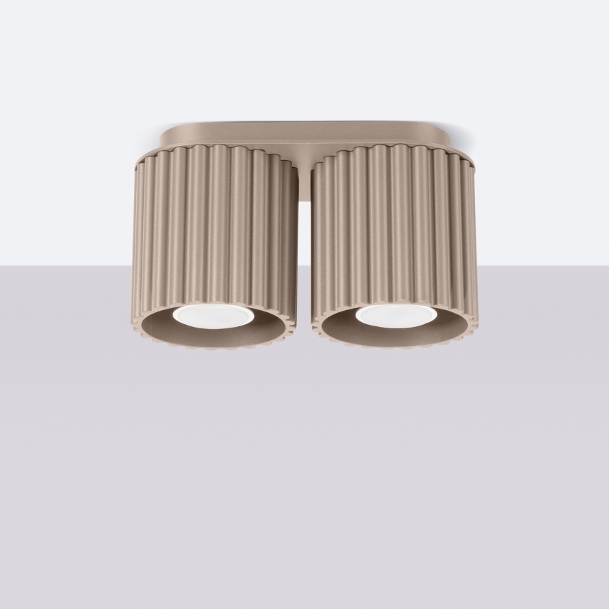 AURA spotlight 2xGU10/10W/230V taupe