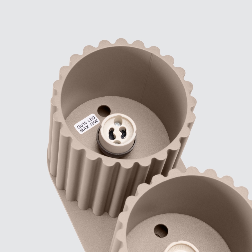 AURA spotlight 2xGU10/10W/230V taupe