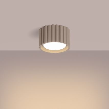AURA spotlight 1xGX53/10W/230V Ø 10 cm taupe