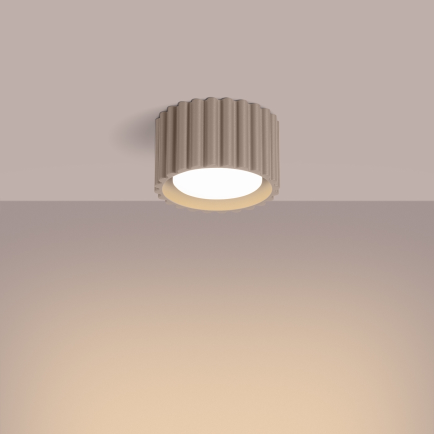 AURA spotlight 1xGX53/10W/230V Ø 10 cm taupe