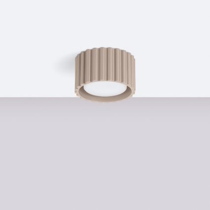 AURA spotlight 1xGX53/10W/230V Ø 10 cm taupe