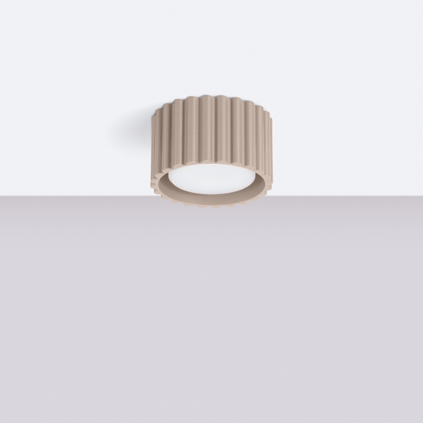 AURA spotlight 1xGX53/10W/230V Ø 10 cm taupe