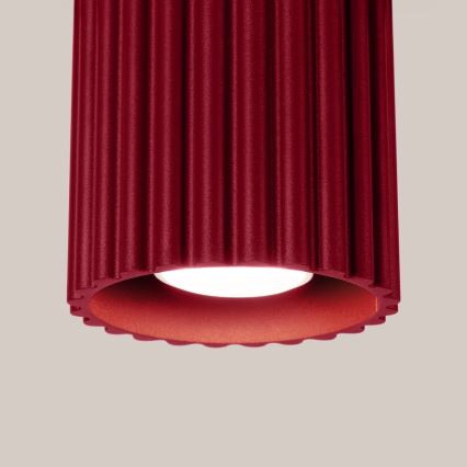 AURA spotlight 1xGU10/10W/230V, Ø 10 cm, red