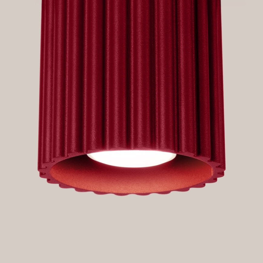 AURA spotlight 1xGU10/10W/230V, Ø 10 cm, red