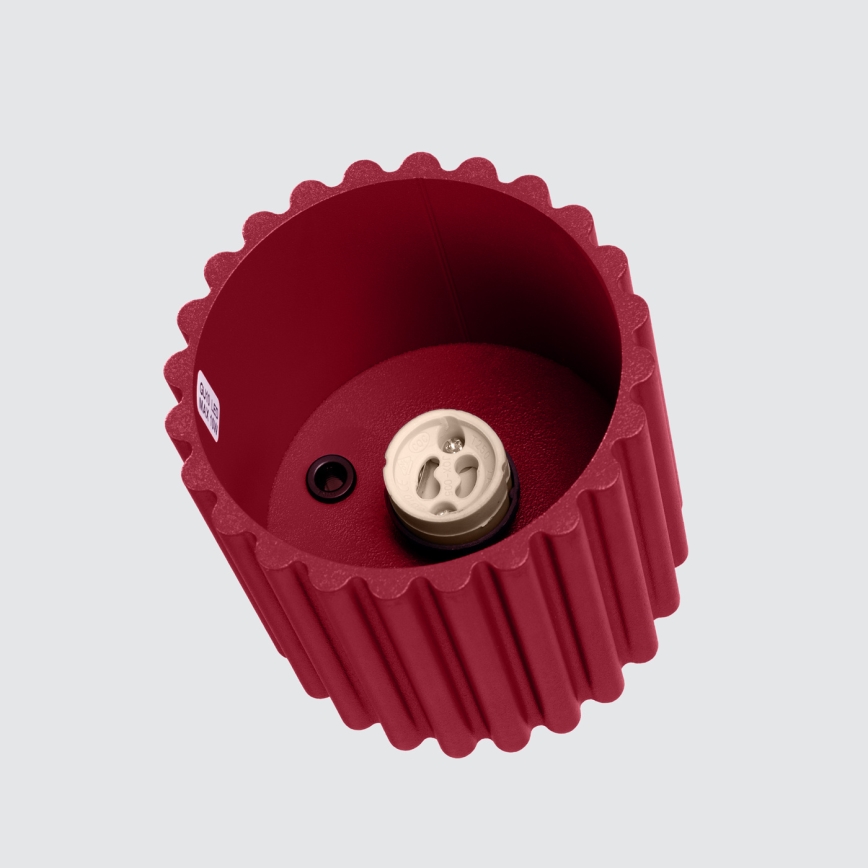 AURA spotlight 1xGU10/10W/230V, Ø 10 cm, red