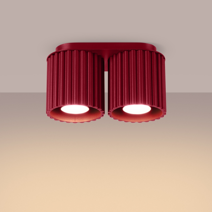 AURA spotlight 2xGU10/10W/230V red