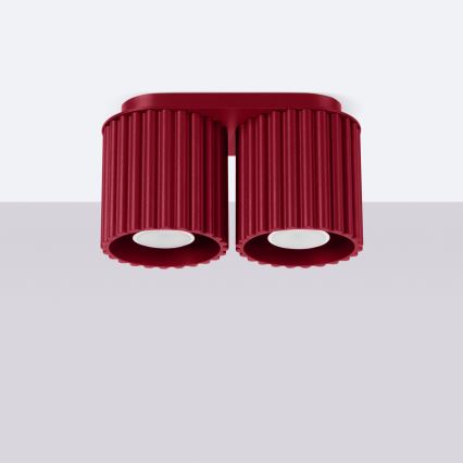 AURA spotlight 2xGU10/10W/230V red
