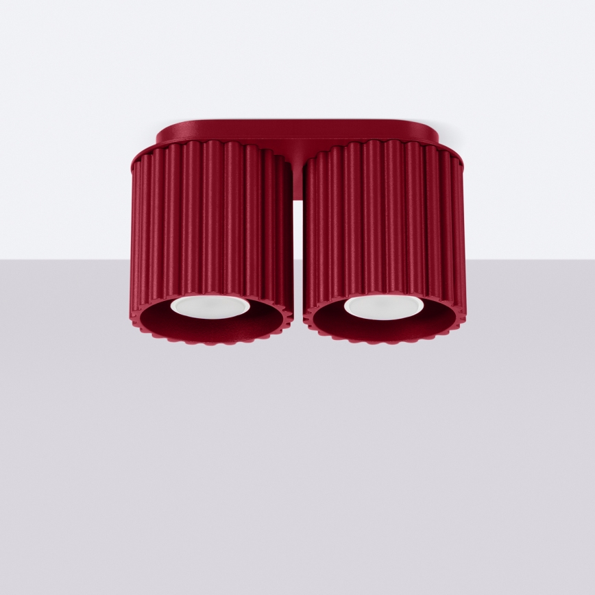 AURA spotlight 2xGU10/10W/230V red
