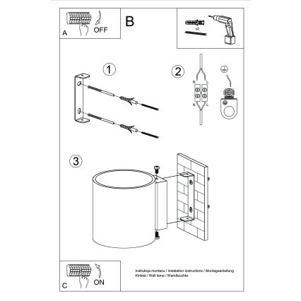 ORBIS Wall-Mounted Spotlight 1xG9/8W/230V Concrete/Green