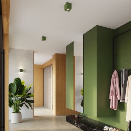 QUAD Wall Spotlight 1x G9/8W/230V Concrete/Green