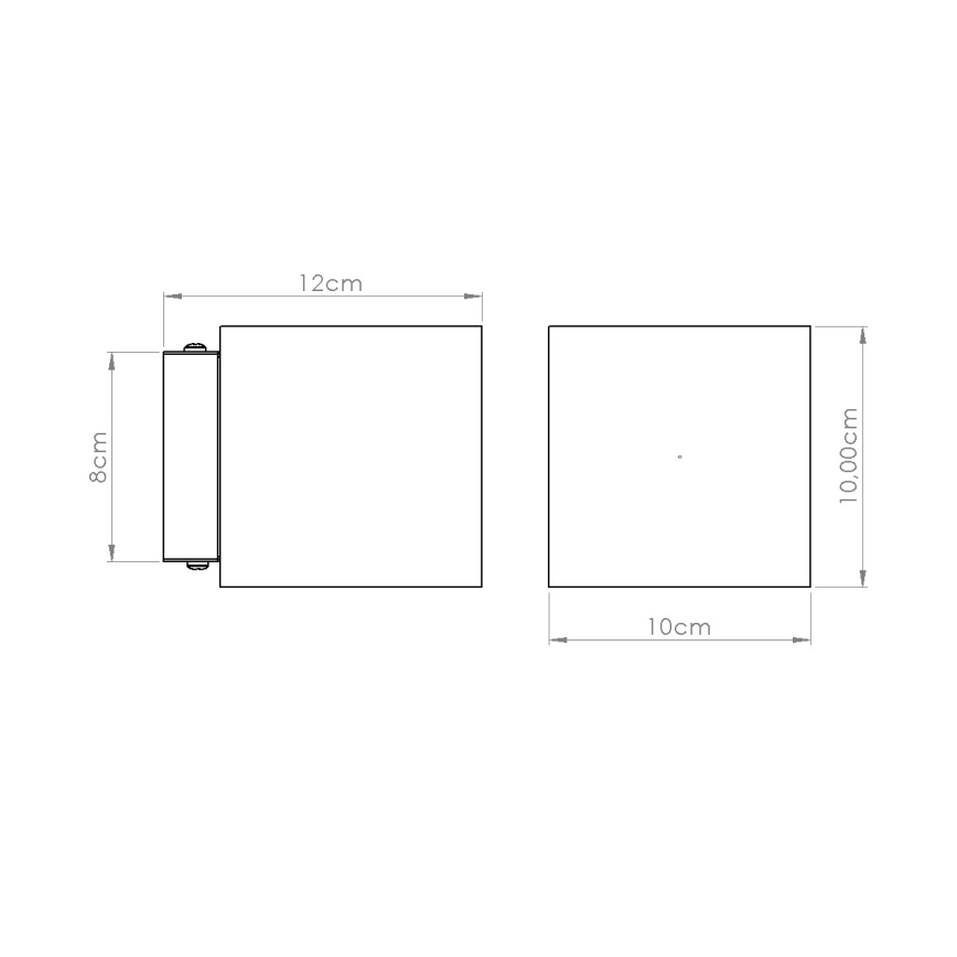 QUAD Wall Spotlight 1x G9/8W/230V Concrete/Green