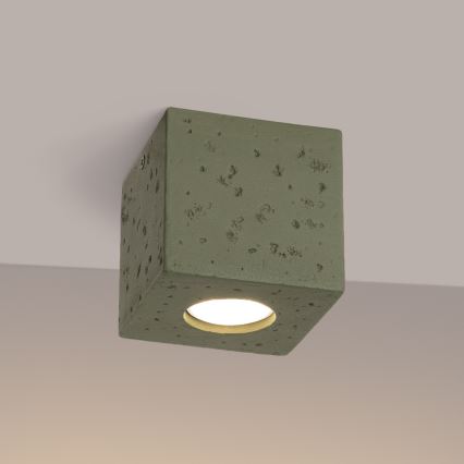 QUAD Spotlight 1xGU10/10W/230V Concrete/Green