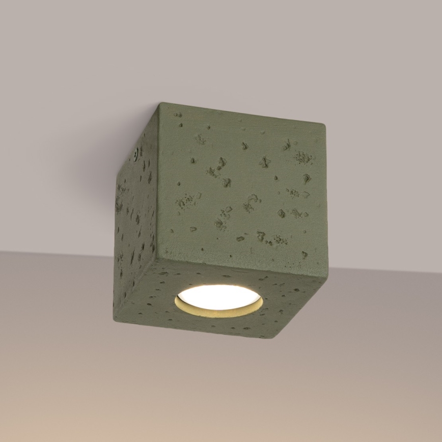 QUAD Spotlight 1xGU10/10W/230V Concrete/Green