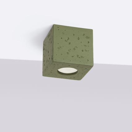 QUAD Spotlight 1xGU10/10W/230V Concrete/Green