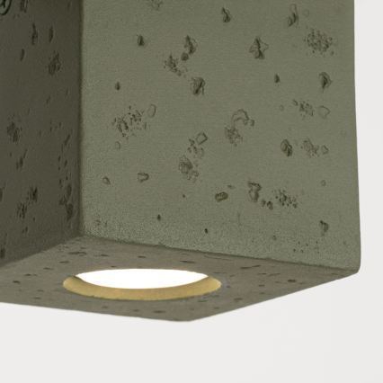 QUAD Spotlight 1xGU10/10W/230V Concrete/Green