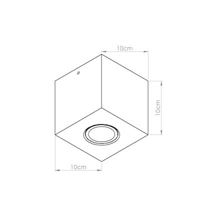 QUAD spotlight 1xGU10/10W/230V concrete/cream