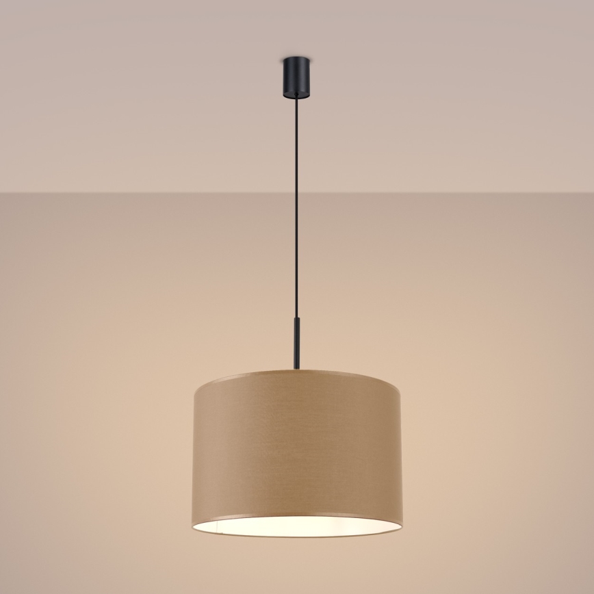 NEVIA Cable Pendant Light 1xE27/15W/230V, dia. 40 cm, Taupe