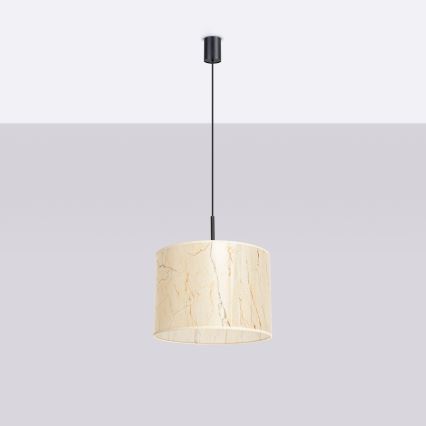 NEVIA Cable Pendant Light 1xE27/15W/230V, diameter 40 cm, beige/marble finish