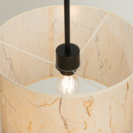 NEVIA Cable Pendant Light 1xE27/15W/230V, diameter 40 cm, beige/marble finish
