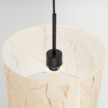 NEVIA Cable Pendant Light 1xE27/15W/230V, diameter 40 cm, beige/marble finish