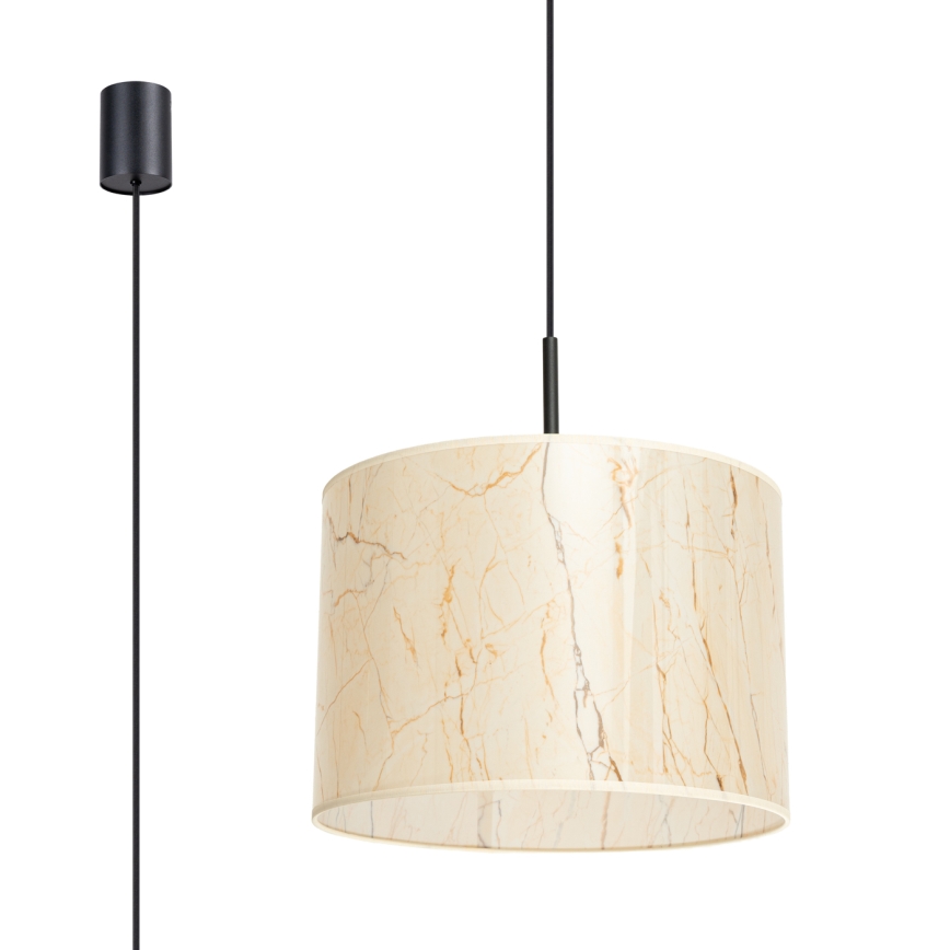 NEVIA Cable Pendant Light 1xE27/15W/230V, diameter 40 cm, beige/marble finish