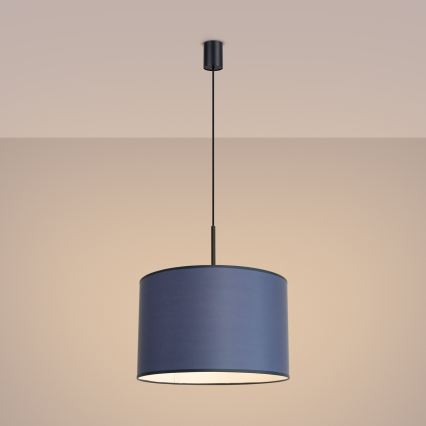 NEVIA cable-hung pendant light 1xE27/15W/230V, dia. 40 cm, blue
