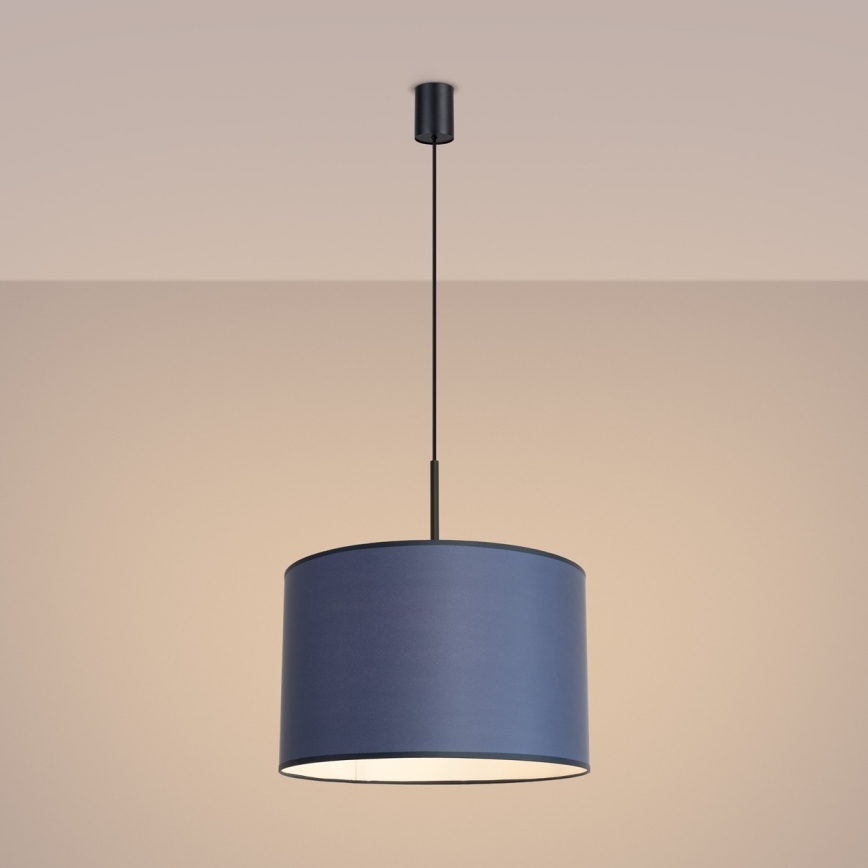 NEVIA cable-hung pendant light 1xE27/15W/230V, dia. 40 cm, blue