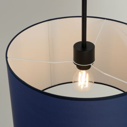 NEVIA cable-hung pendant light 1xE27/15W/230V, dia. 40 cm, blue