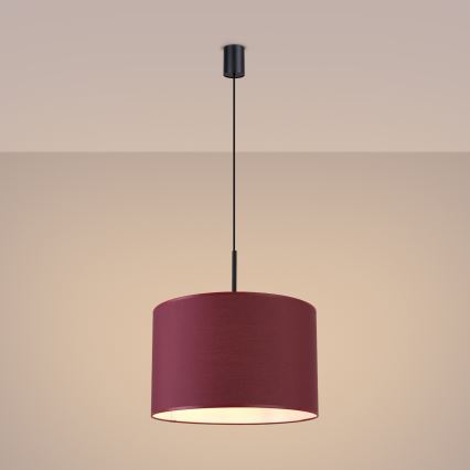 Cord pendant light NEVIA 1xE27/15W/230V Ø 40 cm, red