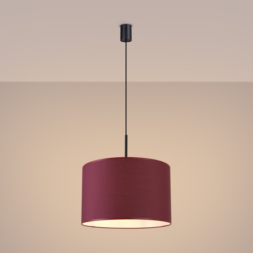 Cord pendant light NEVIA 1xE27/15W/230V Ø 40 cm, red