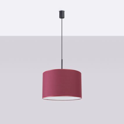 Cord pendant light NEVIA 1xE27/15W/230V Ø 40 cm, red