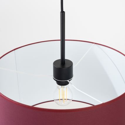 Cord pendant light NEVIA 1xE27/15W/230V Ø 40 cm, red