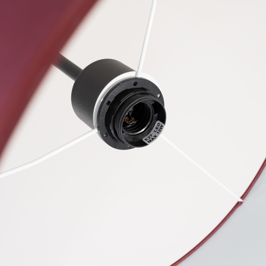 Cord pendant light NEVIA 1xE27/15W/230V Ø 40 cm, red