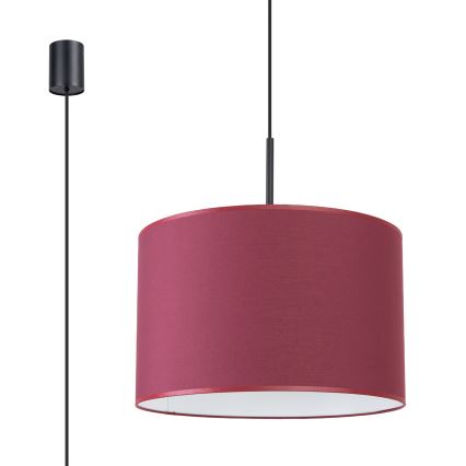 Cord pendant light NEVIA 1xE27/15W/230V Ø 40 cm, red