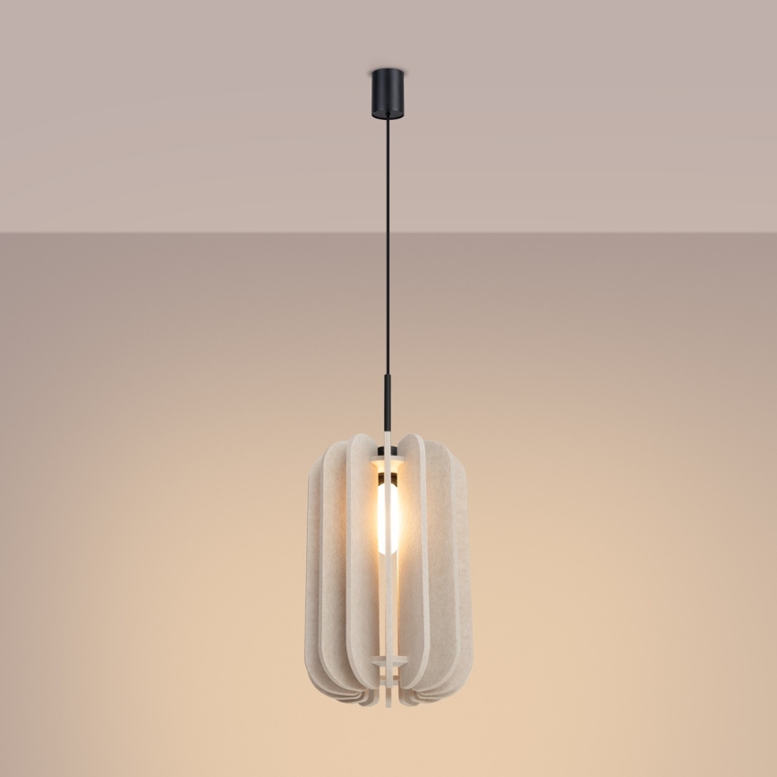 Cable pendant light MULA 1xE27/15W/230V dia. 27 cm cream