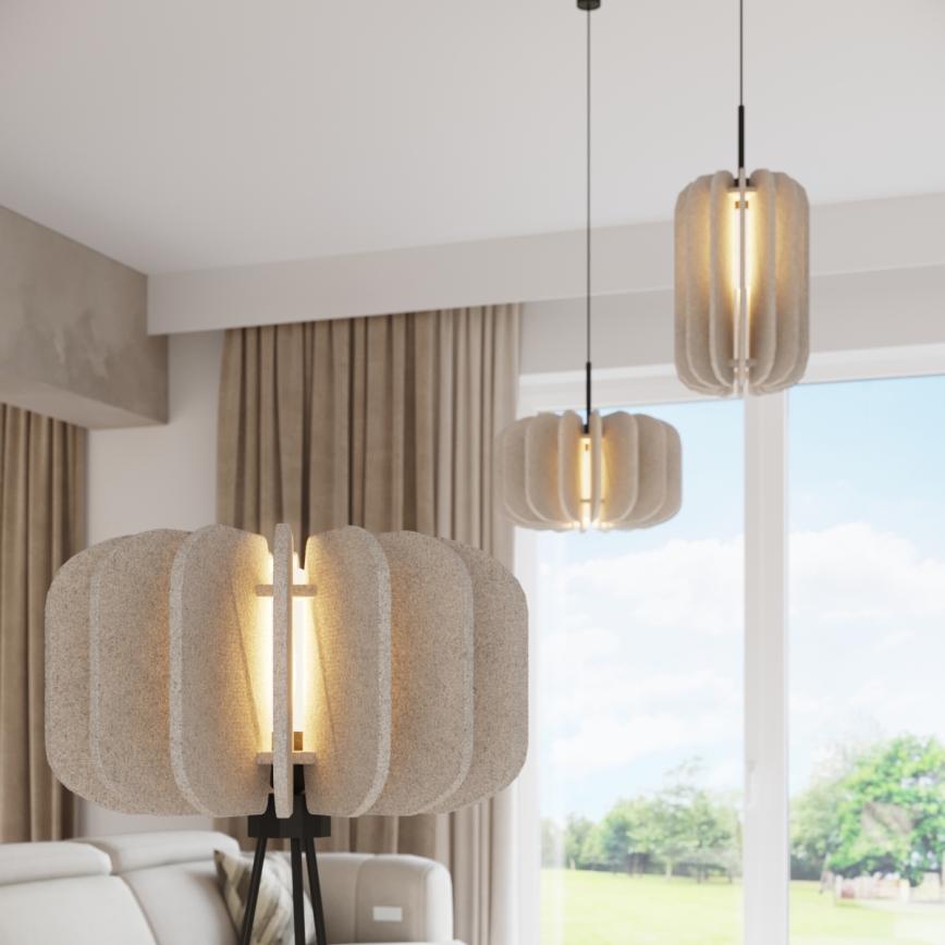 Cable pendant light MULA 1xE27/15W/230V dia. 27 cm cream