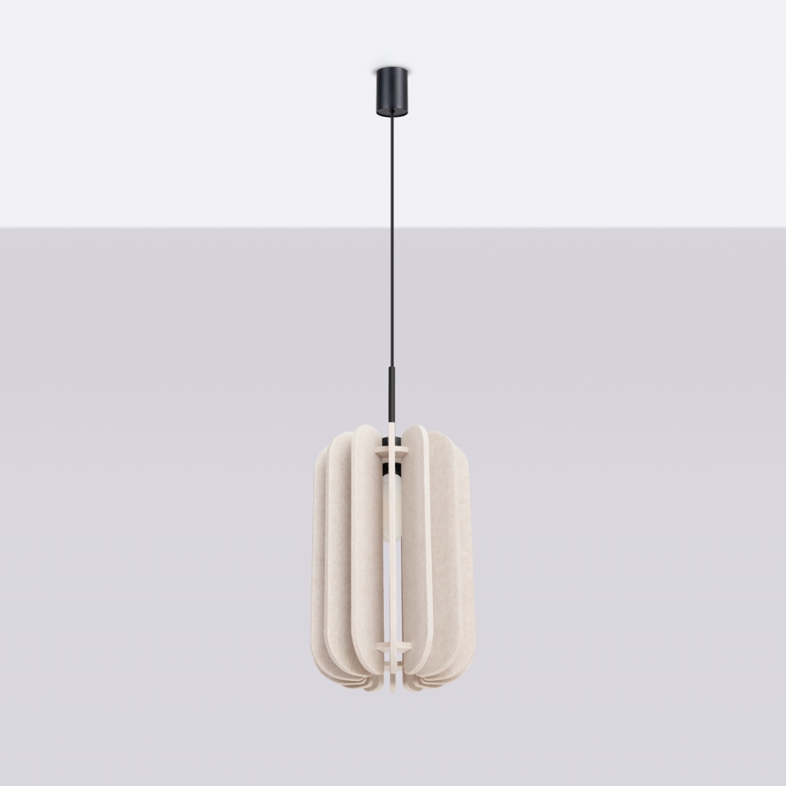 Cable pendant light MULA 1xE27/15W/230V dia. 27 cm cream