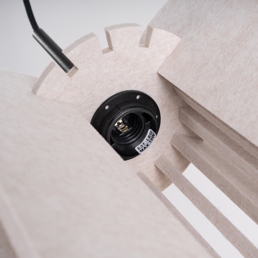 Cable pendant light MULA 1xE27/15W/230V dia. 27 cm cream