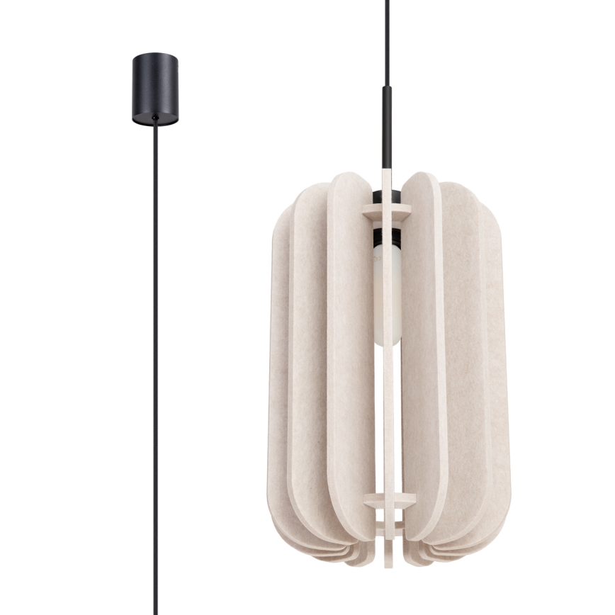Cable pendant light MULA 1xE27/15W/230V dia. 27 cm cream