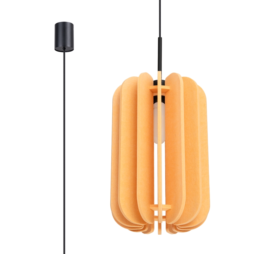 MULA Cable Pendant Lamp, 1× E27 (15 W), 230 V, Ø 27 cm — Yellow