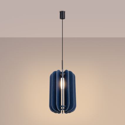 Pendant lamp on cord MULA 1xE27/15W/230V, Ø 27 cm, blue
