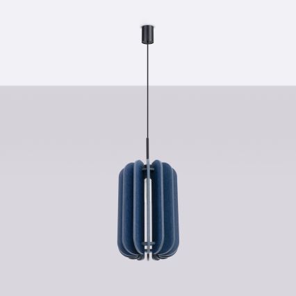 Pendant lamp on cord MULA 1xE27/15W/230V, Ø 27 cm, blue